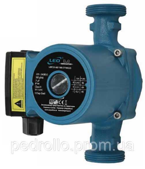 Циркуляційний насос LEO LRP25-70/130 (коротка база)