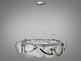 Люстра підвісна зі склом у стилі модерн для великої кімнати Diasha 18037-800HR, фото 3