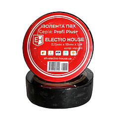 ElectroHouse Ізолента чорна 0,15 мм х 18мм х 5м