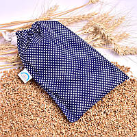 Подушка с пшеницей 15x23 см,TM IDEIA эко-продукт для согревания и релаксации горошек синий
