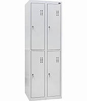 Одежный металлический шкаф ШО-300/2-4 * уцененный