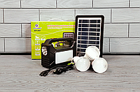 Солнечная станция / Фонарь-светильник аккумуляторный с PowerBank + 3 лампочки EP-392