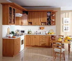 Кухні на замовлення, фасади МДФ плівка, стандартне фрезерування ціна від 6900 грн погонний метр.