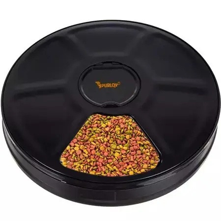 Автоматична годівниця для собак та котів Purlov 6 камер програматор часу LED дисплей