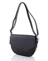 Женская сумка кросс-боди на магните из экокожи «Ирис» черного цвета Welassie