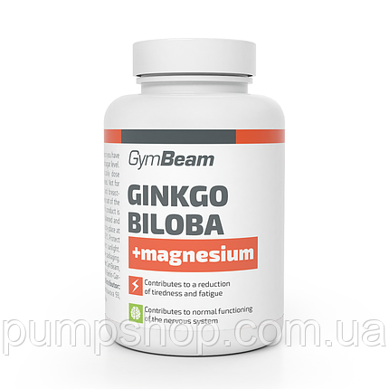 Їжовик гребінчастий GymBeam Ginkgo Biloba + Magnesium 90 капс., фото 2