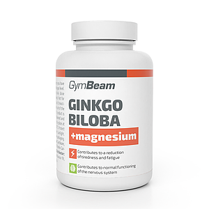 Їжовик гребінчастий GymBeam Ginkgo Biloba + Magnesium 90 капс.