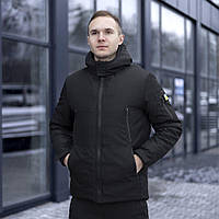 Куртка Pobedov Winter Jacket Motive ЗИМА, Хаки мужская куртка софтшел, зимняя тактическая куртка Чорний, S