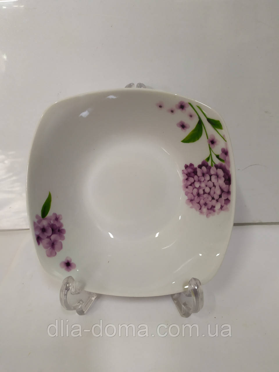 Салатник квадратный  № 6 Сирень  15*15 см  19239, фото 1