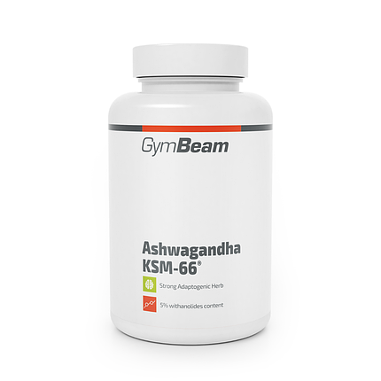 Екстракт кореня ашваганди GymBeam Ashwagandha KSM-66 90 капс., фото 1