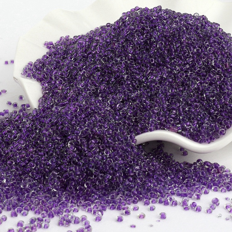 Бісер Профарбований 2 мм 50 г Фіолетовий темний, фото 1