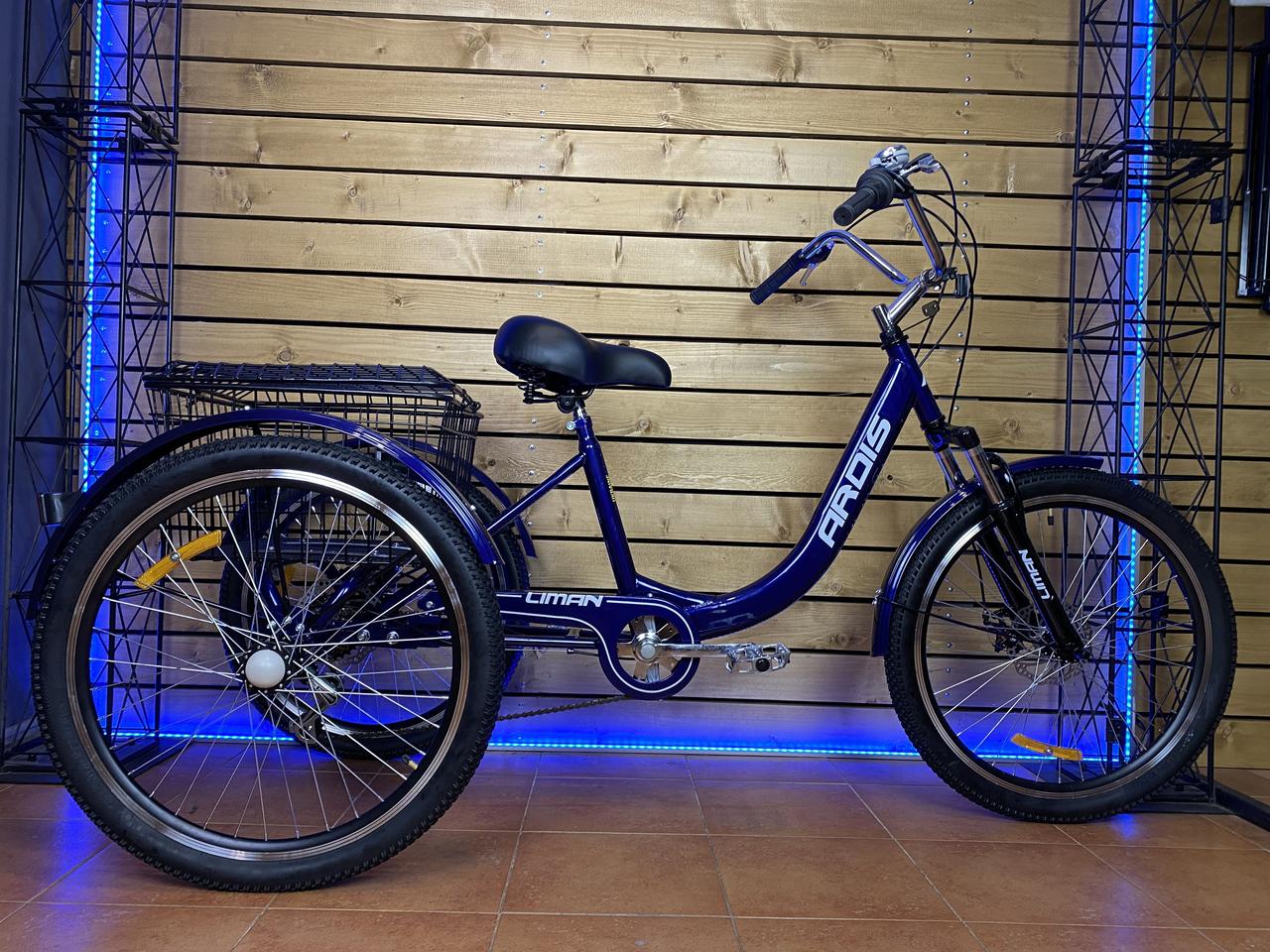 Трехколесный велосипед грузовой Ardis LIMAN 24" синий - фото 1 - id-p1983828080