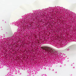 Бісер Профарбований 2 мм 50 г Рожевий яскравий