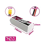 Акумулятор для дронів CNHL G+Plus 5000 mAh 22.2 V 6S 70C Lipo XT90, фото 4