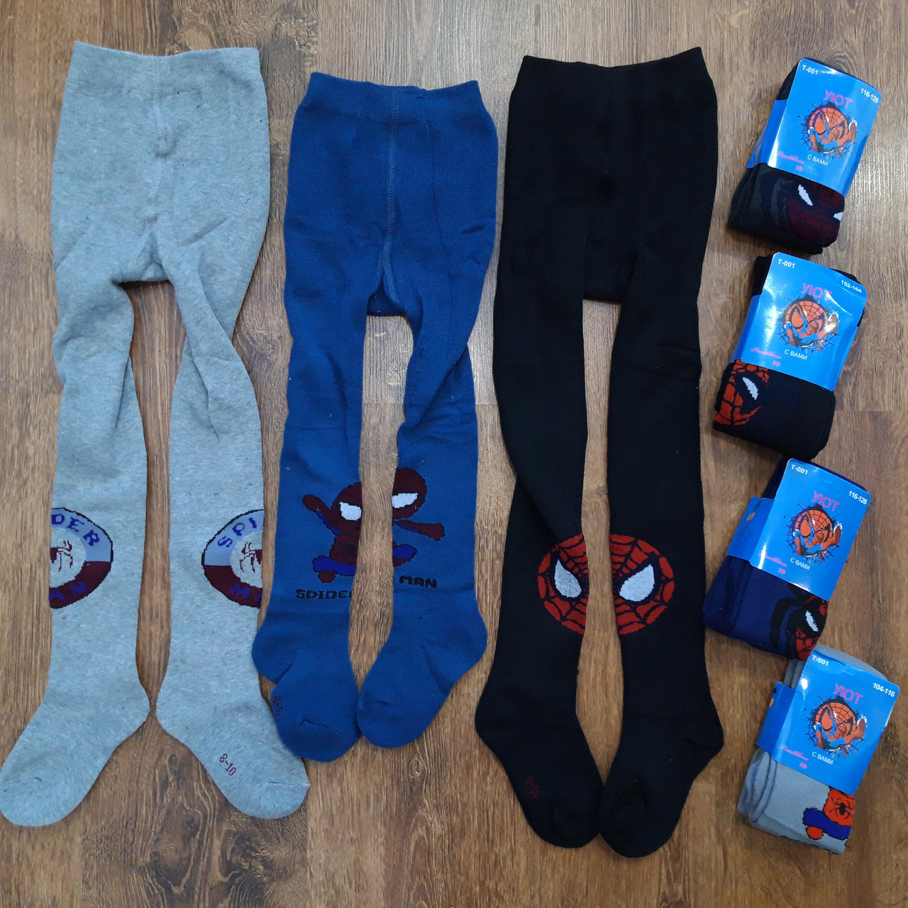 Дитячі махрові колготи "УЮТ" Ростовка(від 2 до 14 років) Art: 001 Spider-Man / 12 штук, фото 1