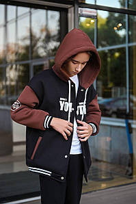 Куртка бомбер теплий на підлітка 298ев