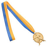Медаль спортивна зі стрічкою 5 см Карате C-4338 Золото, фото 3
