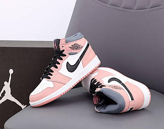 Жіночі Кросівки Nike Air Jordan 1 Mid Pink White 37-38-39-40
