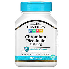 Хром піколінат "21st Century" 200 мг 100 таблеток