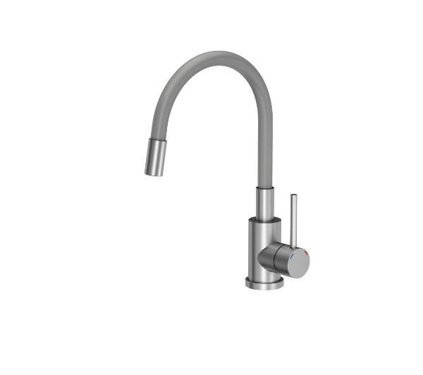 Змішувач Quadron 3323503GR Maggie - сірий - нержавіюча сталь