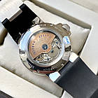 Наручний годинник Ulysse Nardin Maxi Marine Silver Black AAA чоловічі з автопідзаводом і сапфіровим склом, фото 5