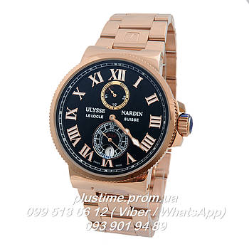 Чоловічий наручний годинник Ulysse Nardin Maxi Marine на металевому браслеті