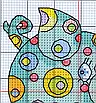 Набір для вишивання за нанесеною на канву схемою "Coloorful animal (2)". AIDA 14CT printed 15*17 см, фото 6