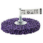 Круг зачисний із нетканого абразиву (корал) Ø 100 мм з тримачем фіолетовий жорсткий SIGMA (9175181)