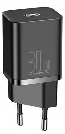 МЗП блочок 30W USB-C Super Si QC 1C (CCSUP-J01) Baseus black, фото 1