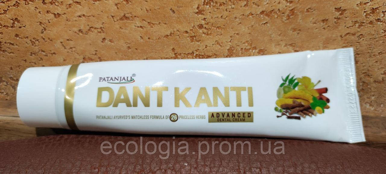 Dant Kanti advanced улучшенная зубная паста 26 трав, гингивит, халитоз, чувствительность, здоровые зубы,100 гр - фото 1 - id-p556237465