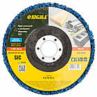 Круг зачисний з нетканого абразиву (корал) Т27 Ø 125×22.23 мм синій середня жорсткість SIGMA (9176711)