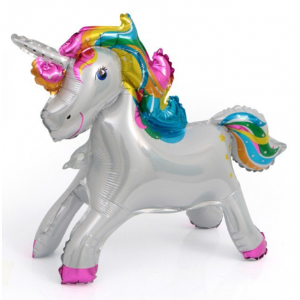 Фольгована кулька Єдиноріг Поні 59х47см (23") | Срібло, фото 1