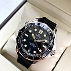 Чоловічі годинники Omega Seamaster Professional 007 Black AAA наручні механічні з автопідзаводом на каучуку, фото 2