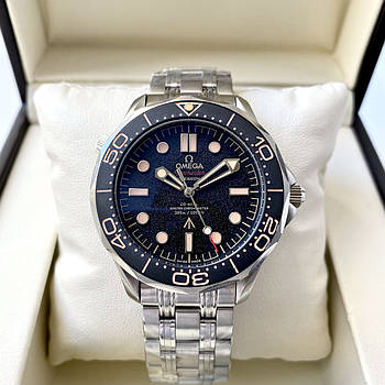 Чоловічі годинники Omega Seamaster Professional Diver 007 AAA наручні механічні з автопідзаводом на браслеті