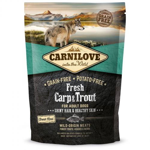 Сухий корм для собак Carnilove (Карінілав) Fresh Carp & Trout for Adalt Dog з коропом та фореллю 1.5 кг, фото 1