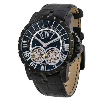 Roger Dubuis Excalibur Double Flying Tourbillon Black наручные часы премиум класса ААА