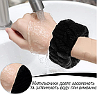 Косметичний обруч і напульсники для вмивання Black, фото 5