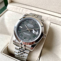 Механические часы Rolex DateJust Wimbledon Green Roman Numeral Jubilee ААА мужские на стальном браслете