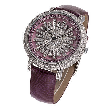 Chopard Full Pave Silver Pink жіночі наручні кварцові годинники