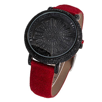 Chopard Full Pave Black and Red жіночі наручні кварцові годинники