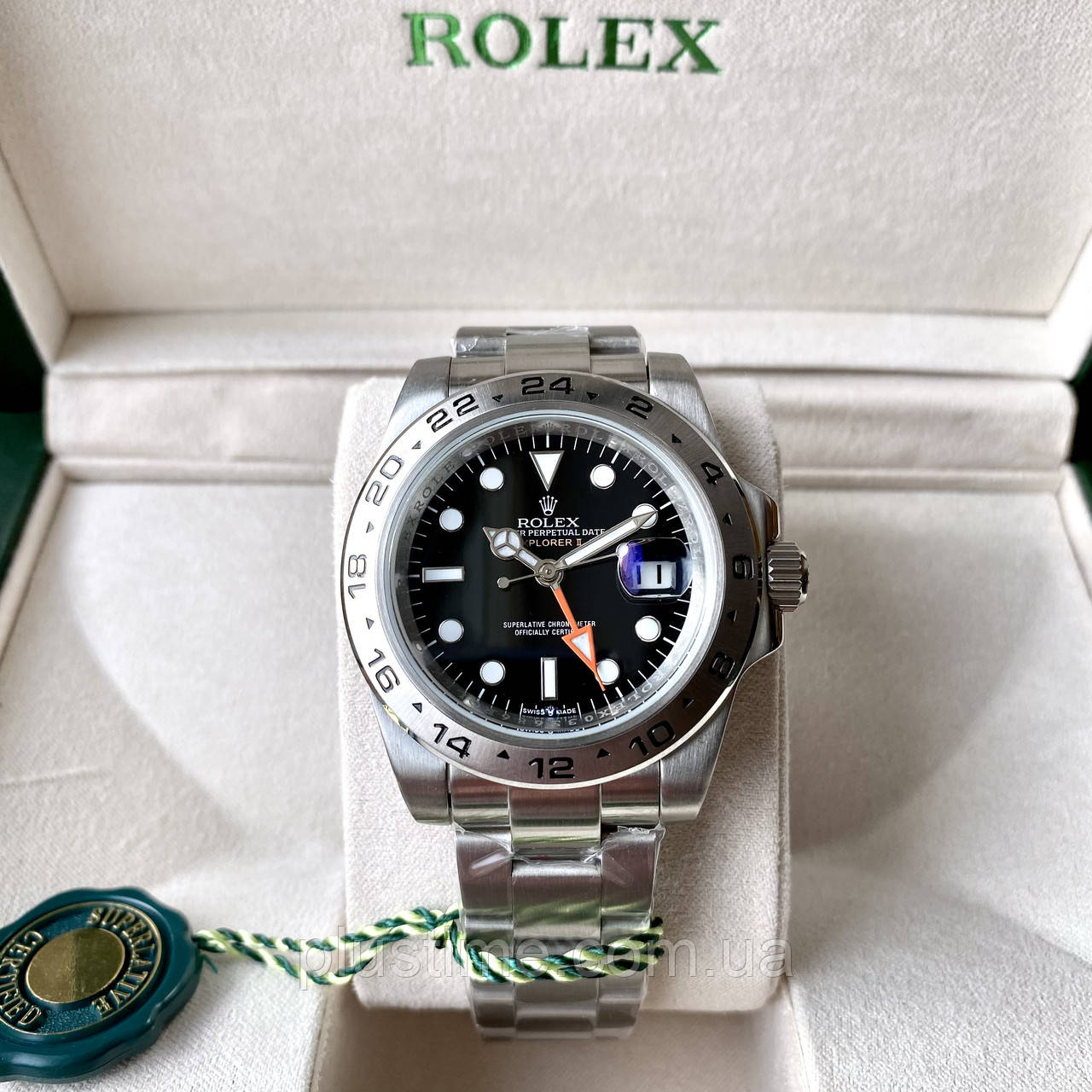 Механічний годинник Rolex Explorer 2 AAA чоловічі наручні з автопідзаводом на сталевому браслеті
