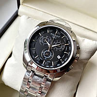 Мужские часы Tissot Couturier Steel Chrono AAA наручные кварцевые на стальном браслете с датой и хронографом