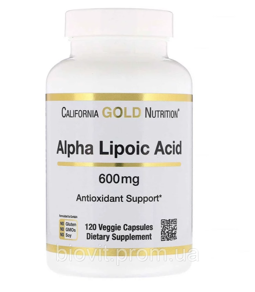 Альфа-липоевая кислота (Alpha Lipoic Acid) 600 мг 120 капсул (ID ...