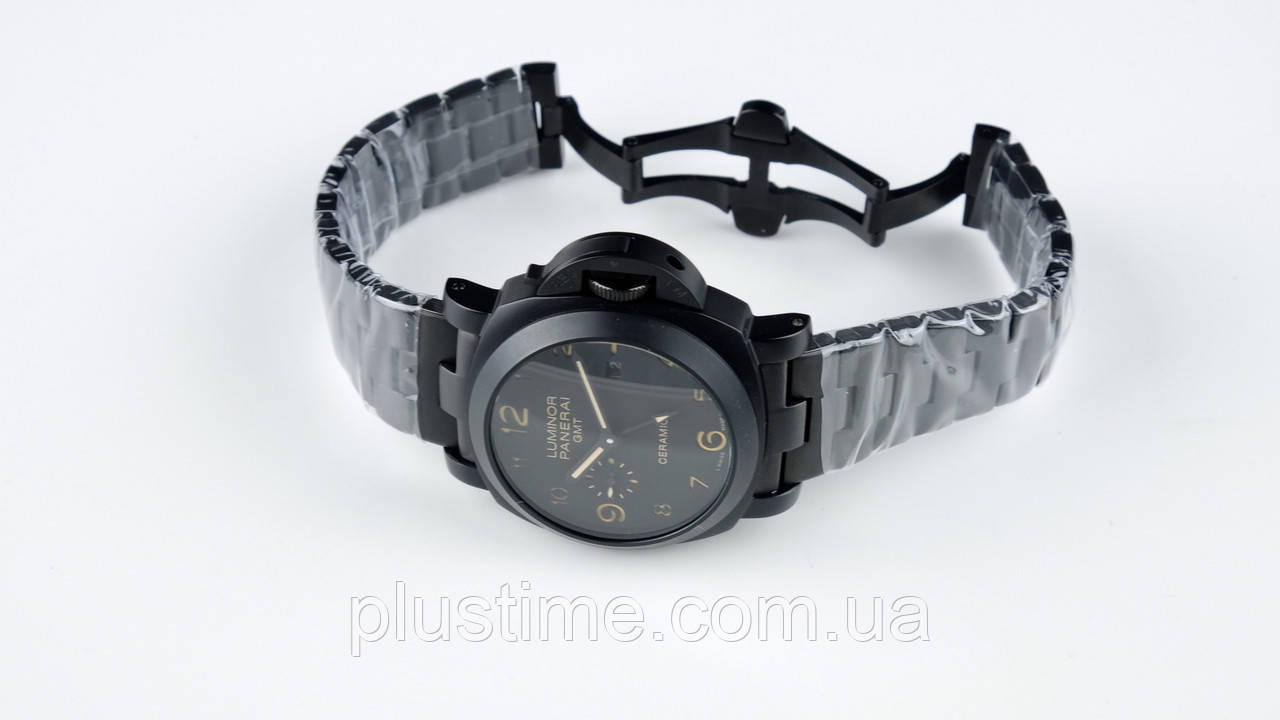 Наручные часы Officine Panerai Luminor 1950 3 Days GMT ceramica AAA мужские механические на браслете - фото 8 - id-p1983842562