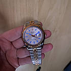 Rolex DateJust Rose Gold 41 mm ААА+ механічний наручний годинник на сталевому браслеті з календарем дати, фото 9