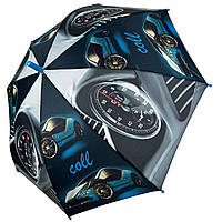 Детский зонт-трость "Гонки" для мальчиков от SL, голубая ручка, 018103-3