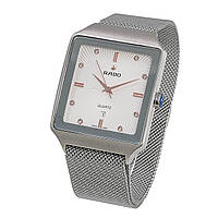 Rado Quartz Square Steel White мужские наручные кварцевые часы ААА класса