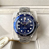 Omega Seamaster Silver Blue AAA мужские наручные часы механические с автоподзаводом и сапфировым стеклом