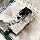 Наручний годинник Hublot Big Bang Silver AAA кварцовий чоловічий з хронографом на каучуковому ремінці та сапфіром, фото 6
