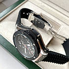 Наручний годинник Hublot Big Bang Silver AAA кварцовий чоловічий з хронографом на каучуковому ремінці та сапфіром, фото 7
